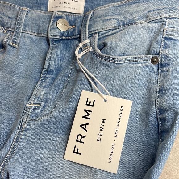 FRAME LE HIGH SKINNY RAW EDGE EUROPA JEANS NWT Size 25 - Picture 10 of 10